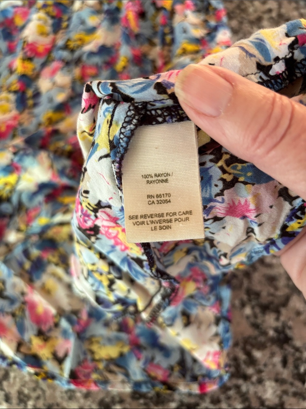 Free People Blue Multi Floral Button-Up Peasant Blouse - Picture 9 of 13